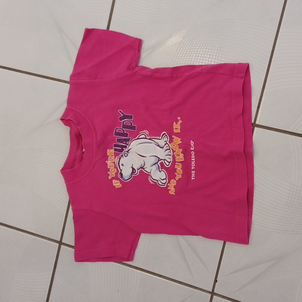 4/$40 Pink Polar Bear Print Tee - Size 4T
